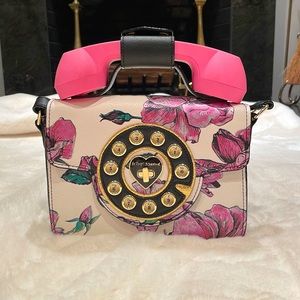 Betsey Johnson Kitsch Call Me Rotary Phone Crossbody Bag